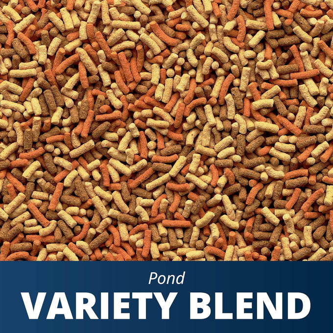 TetraPond Variety Blend pond fish food for Goldfish and Koi, 2.25 pound pack, yellow