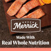 Merrick premium grain free dry adult dog food with real salmon and sweet potato, wholesome and natural kibble