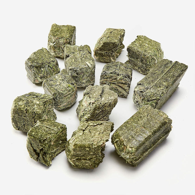 Kaytee Timothy and Alfalfa hay cubes for pet rabbits, guinea pigs, and small animals, 1 pound, high fiber and low protein content